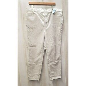 Loft High Waist Skinny Pants Size 34/18 Petite Corduroy Regular Fit Beige